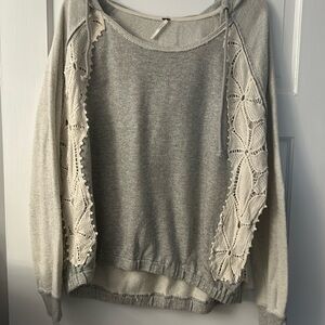 FREE PEOPLE hooded sweatshirt!